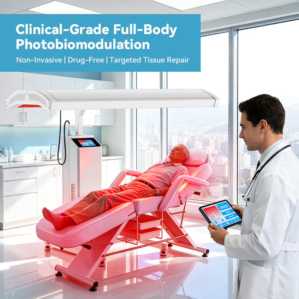 Multiple applications of the Dr.Fuji ProLux 1500 for recovery, wellness, rehabilitation, and athletic performance