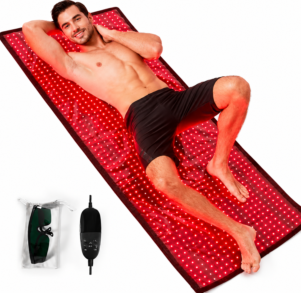 LED Red Light Therapy Mat | 660nm + 850nm Near Infrared | 1440 LEDs