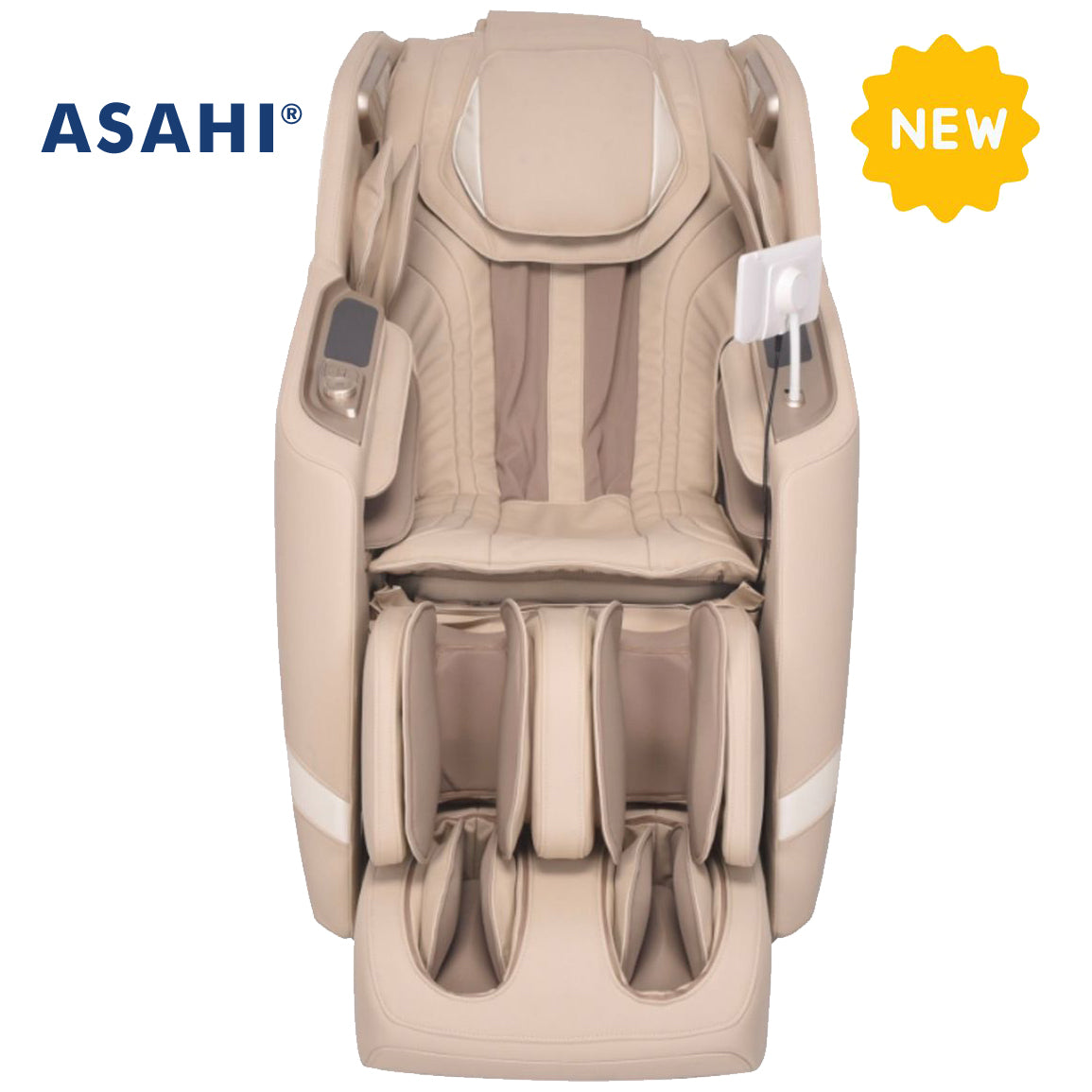 ASAHI Super PRO X-007 beige massage chair front view