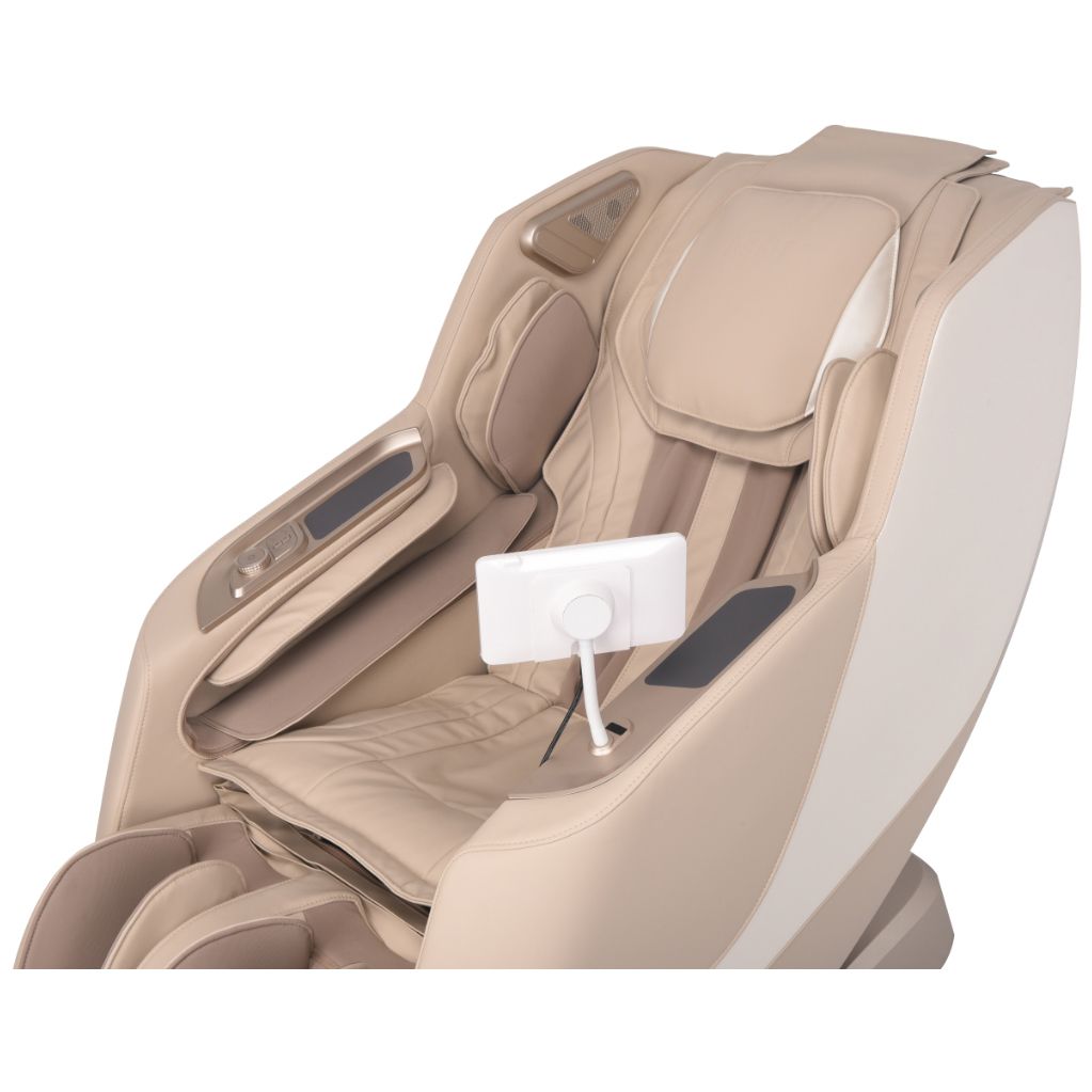 ASAHI Super PRO X-007 beige massage chair with touchscreen controller