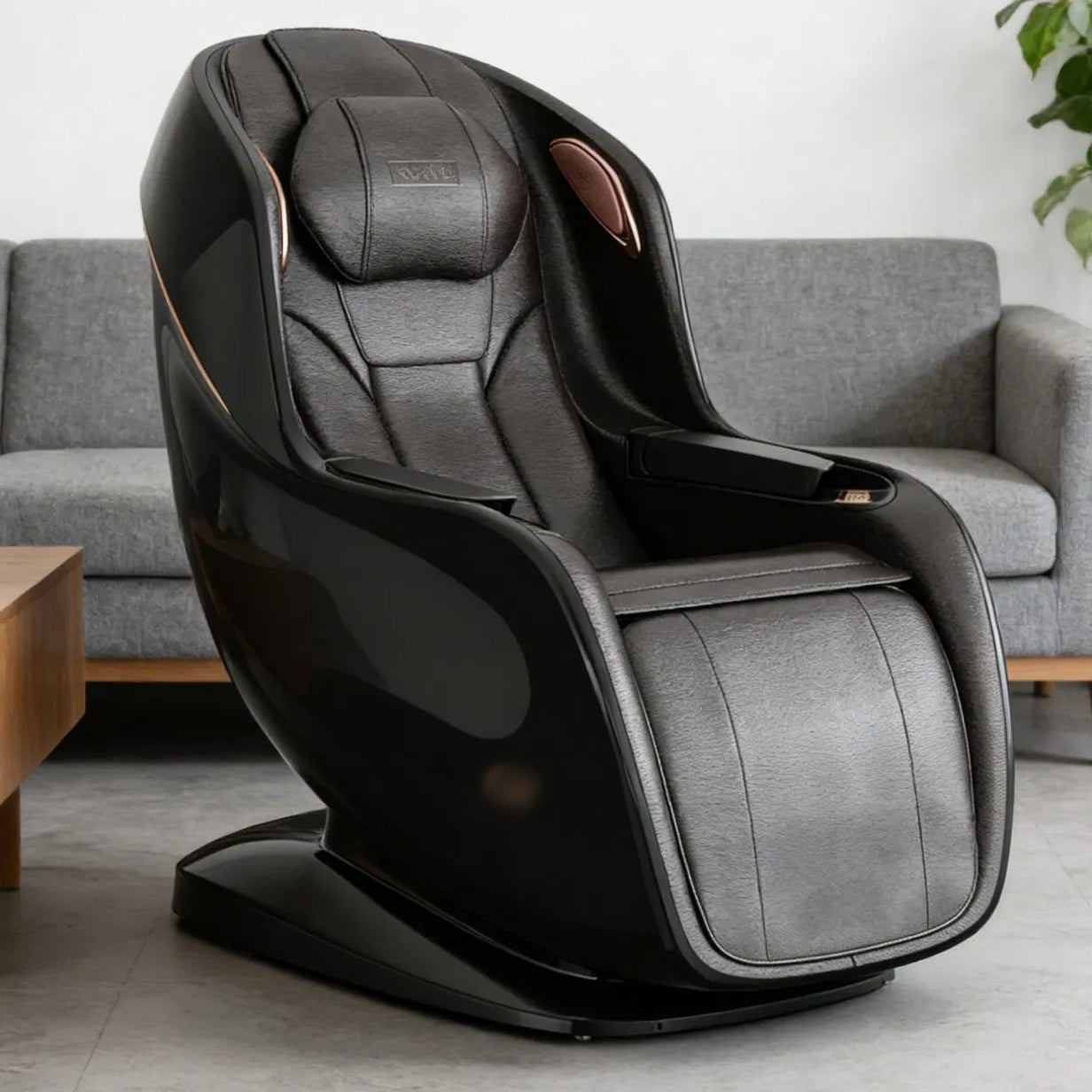 Front view of the black DR.BOSS FJ-2025 ProWave 3-in-1 Medical Massage Chair