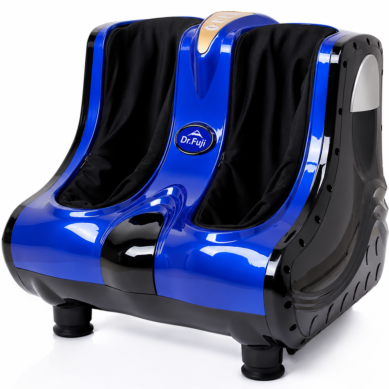 Blue Dr.Fuji Foot & Calf Massager featuring deep kneading, heat therapy and air compression.