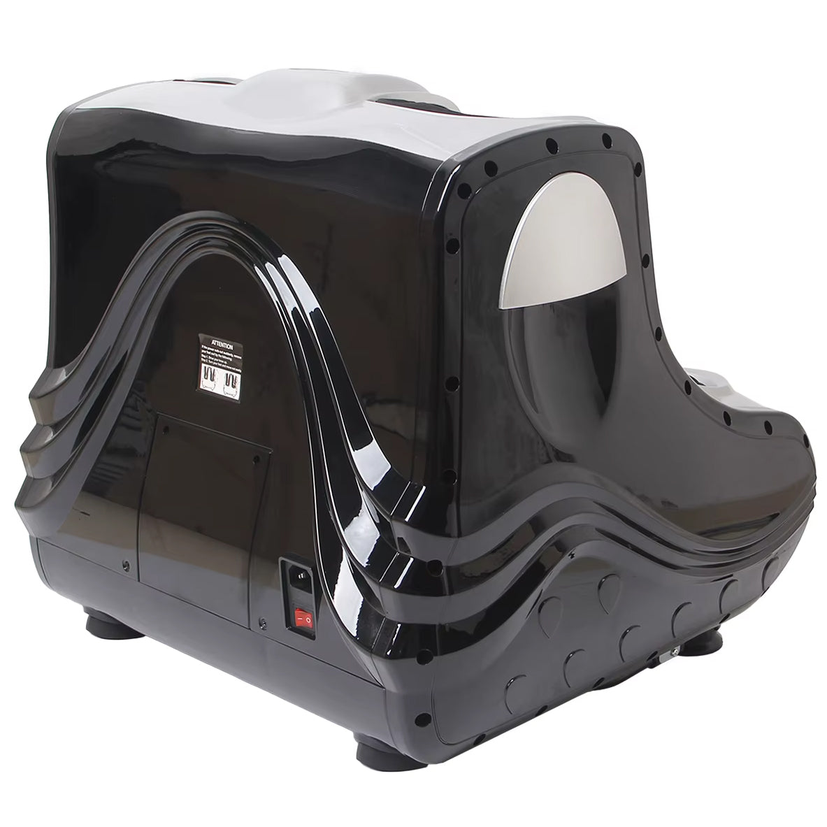 Angled view of the Dr.Fuji Foot & Calf Massager with heat, kneading and compression massage.