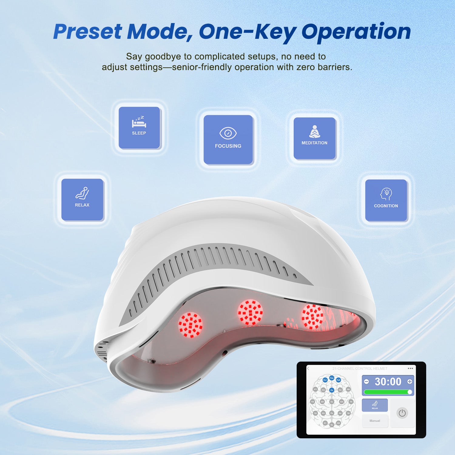 NeuroPBM Pro21 Brain Photobiomodulation Helmet | 21-Channel 810nm + 1070nm Near Infrared Therapy System